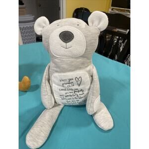 DEMDACO Nat and Jules Poetic Threads Bear 23" Teddy Bear Plush Lovey